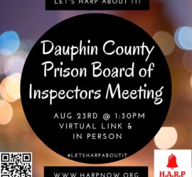 Dauphin County Prison Board of Inspectors Meeting (AUGUST 2023)